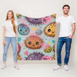 Manta Polar Impresión de corazón de urchin