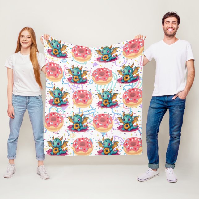 Manta Polar Impresión de Dragon Dulce Dulce (In situ)