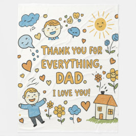 Manta Polar Impresión de garabatos del día del padre caprichos