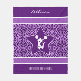 Manta Polar Impresión de la alegría/del guepardo de Pom con el