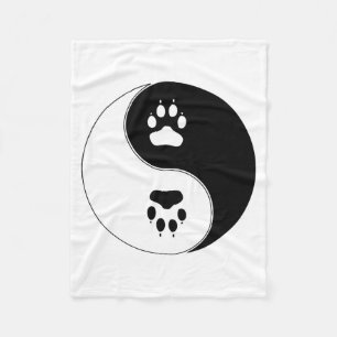 Manta Polar Impresión de la pata de Yin Yang