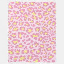 Impresión de leopardo rosa y amarillo