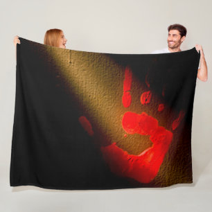 Manta Polar Impresión de mano roja