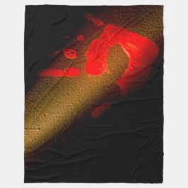 Manta Polar Impresión de mano roja