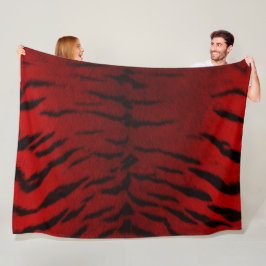 Manta Polar Impresión de piel de tigre de fuego