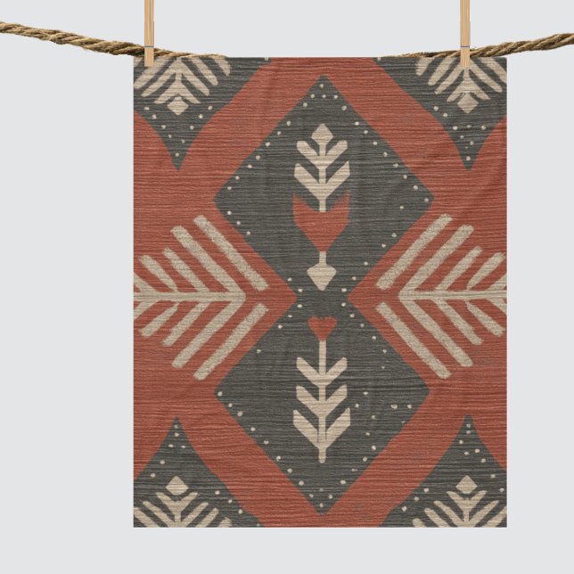 Manta Polar Impresión de terracota boho rústica (Rustic Boho Terracotta Collection)
