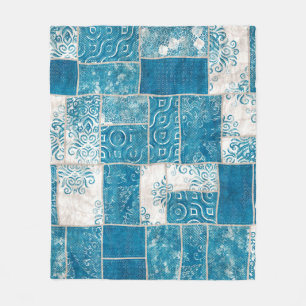 Manta Polar Impresión de trama de tejido de mezcla de mosaico 