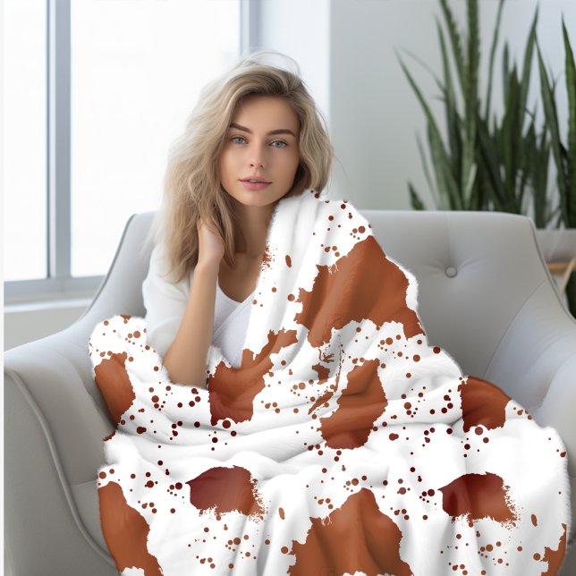 Manta Polar Impresión de vaca marrón (Subido por el creador)