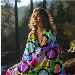 Manta Polar impresión de vaca rosa