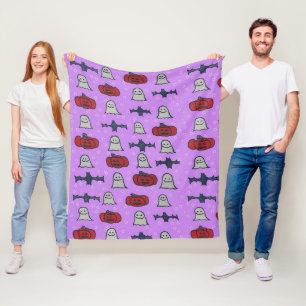 Manta Polar Impresión divertida Purple Halloween