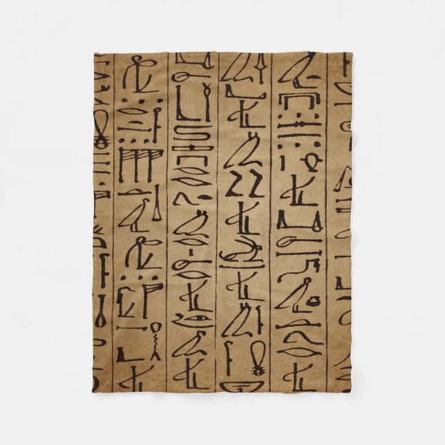 Manta Polar Impresión egipcia del papel de los Hieroglyphics (Anverso)