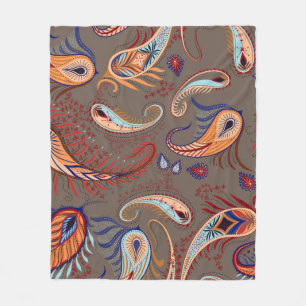 Manta Polar Impresión elegante paisley: patrón vintage
