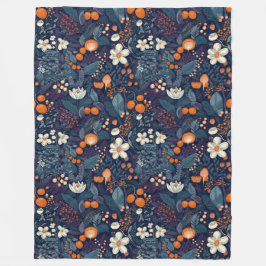 Manta Polar Impresión floral escandinava