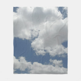 Manta Polar Impresión fotográfica de nubes blancas