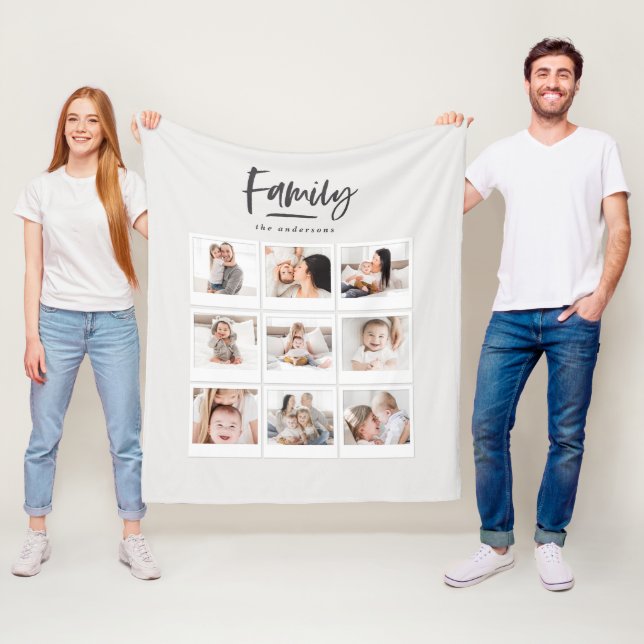 Manta Polar impresión fotográfica de varias familias (In situ)