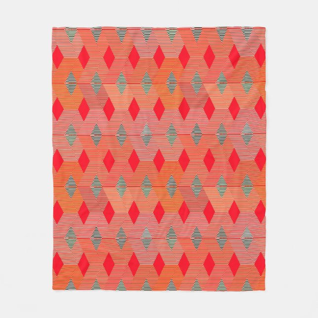 Manta Polar Impresión moderna de diamantes de mediados de sigl (Anverso)