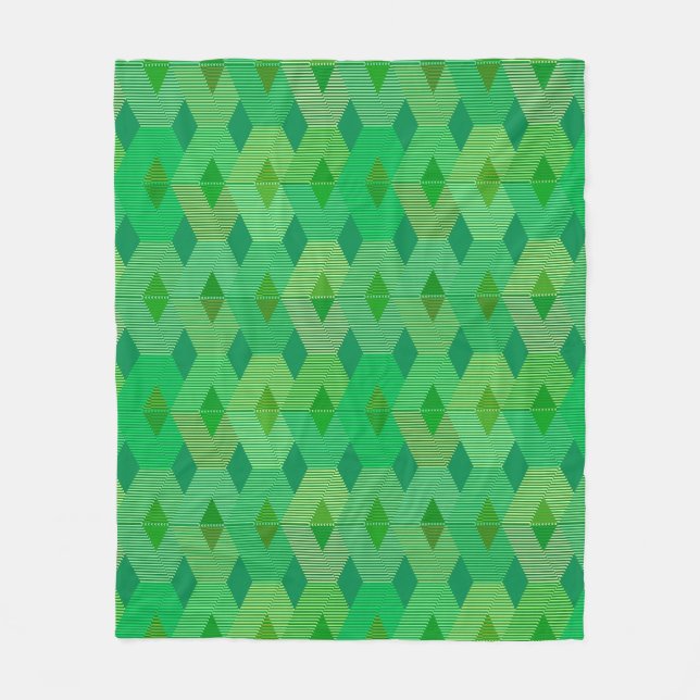 Manta Polar Impresión moderna de diamantes de mediados de sigl (Anverso)