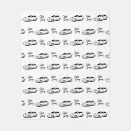 Manta Polar Impresión negra de la banda Subie