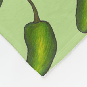 Manta Polar Impresión vegetal de pimienta jalapeño verde pican