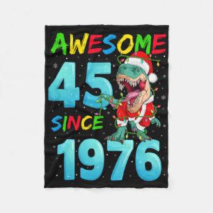 Manta Polar Impresionante 45 Desde 1976 Dinosaurio 45 Cumpleañ