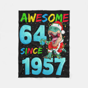 Manta Polar Impresionante 64 Desde 1957 Dinosaurio 64 Cumpleañ