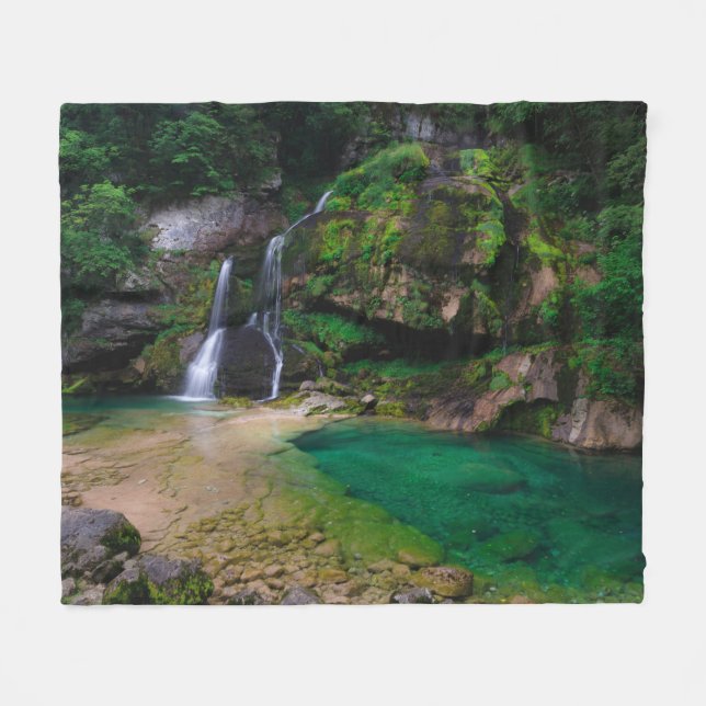 Manta Polar Impresionante cascada Virje, Poster de Eslovenia (Frente (Horizontal))