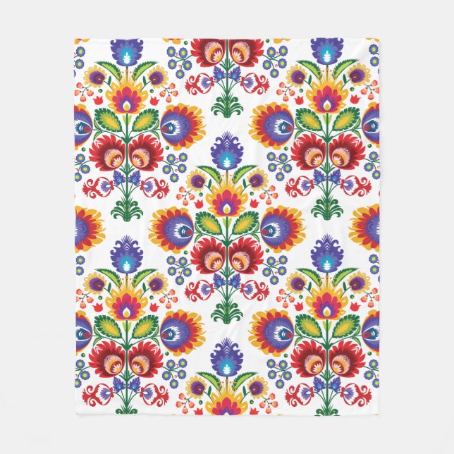 Manta Polar 🧡 😍 Impresionante composición folclórica sobre b (Anverso)