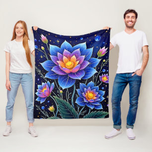 Manta Polar Impresionante diseño de sueños florales cósmicos