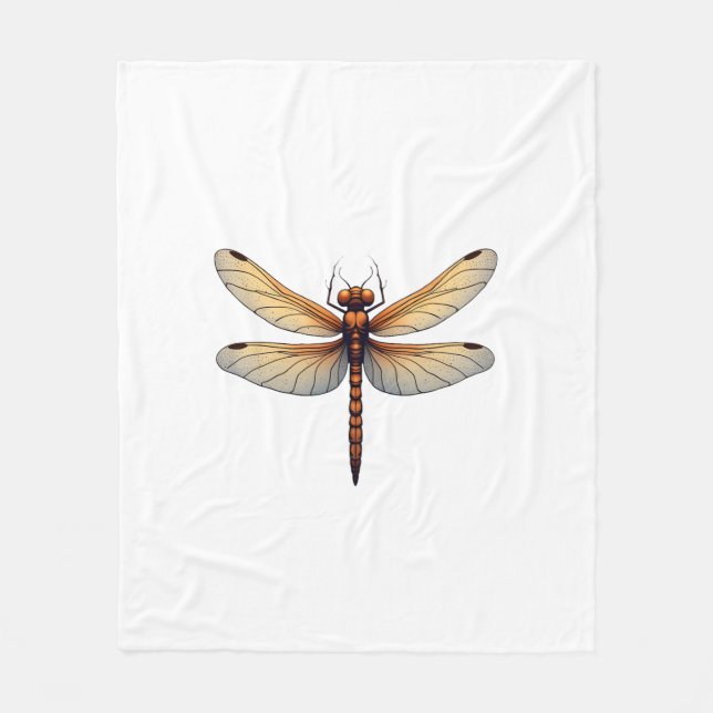 Manta Polar Impresionante disfraz de libélula para niños y Chi (Anverso)