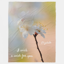 Manta Polar Impresionantes flores de albaricoque japonesas