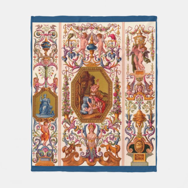 Manta Polar impresiones barrocas ultra opulentas del siglo XVI (Anverso)