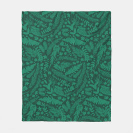 Manta Polar Impresiones botánicas modernas Papel de ajuste