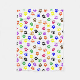 Manta Polar Impresiones coloridas de la pata