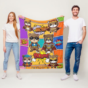 Manta Polar Impresiones Gopher de Superheroes