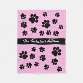 Manta Polar Impresiones juguetonas de la pata de la diversión