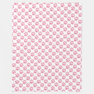 Manta Polar Impresiones rosadas de la pata