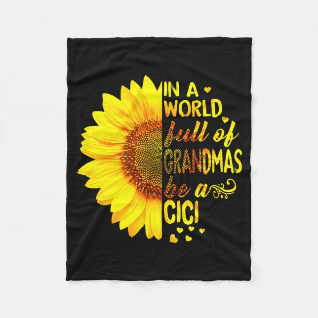 Manta Polar In A World Full Of Grandmas Be Cici Sunflower Gran (Anverso)