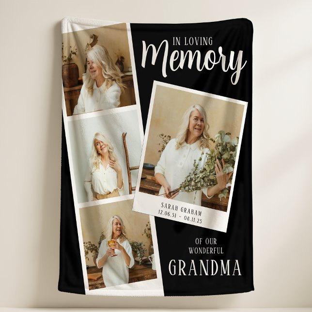 Manta Polar In Loving Memory 4 Photo Snaps Fleece Blanket (Subido por el creador)