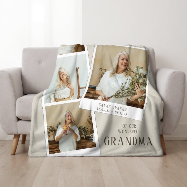 Manta Polar In Loving Memory 4 Photo Snaps Fleece Blanket (Subido por el creador)
