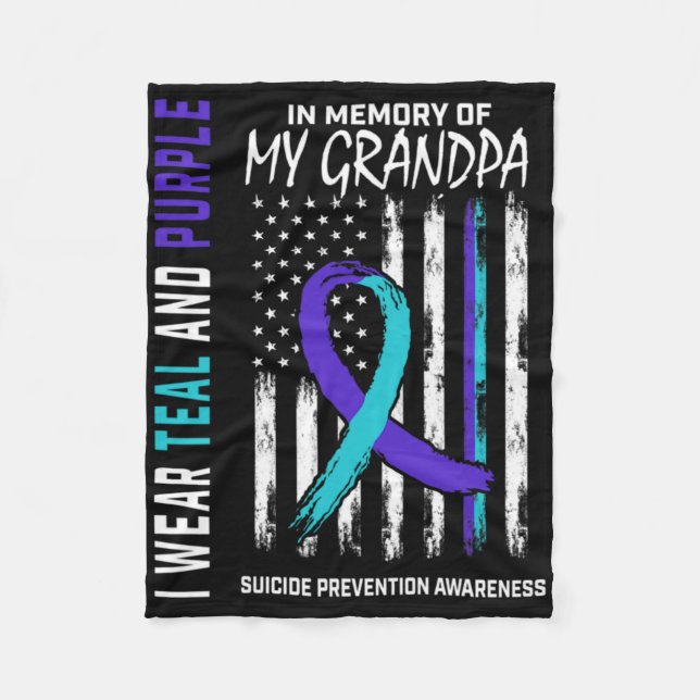 Manta Polar In Memory Grandpa Suicide Awareness Prevention Ame (Anverso)