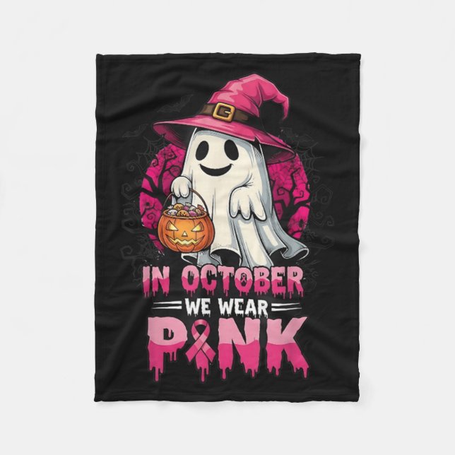 Manta Polar In October We Wear Nk Ghost Witch Breast Cancer Aw (Anverso)