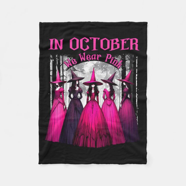 Manta Polar In October We Wear Nk Soky Witch Halloween Breast  (Anverso)