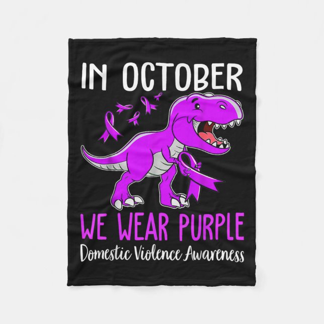 Manta Polar In October We Wear Purple Domestic Violence Ghosit (Anverso)