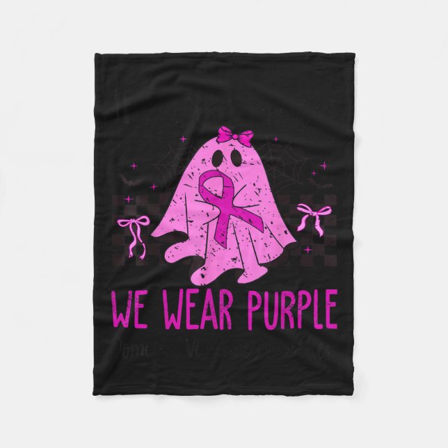 Manta Polar In October We Wear Purple Domestic Violence Ghost  (Anverso)