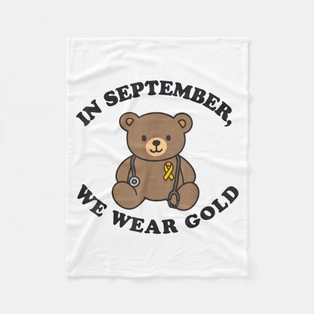 Manta Polar In September We Wear Gold Pediatric Nurse Childhoo (Anverso)