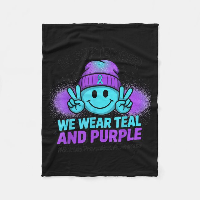 Manta Polar In September We Wear Teal And Purple Suicide Preve (Anverso)