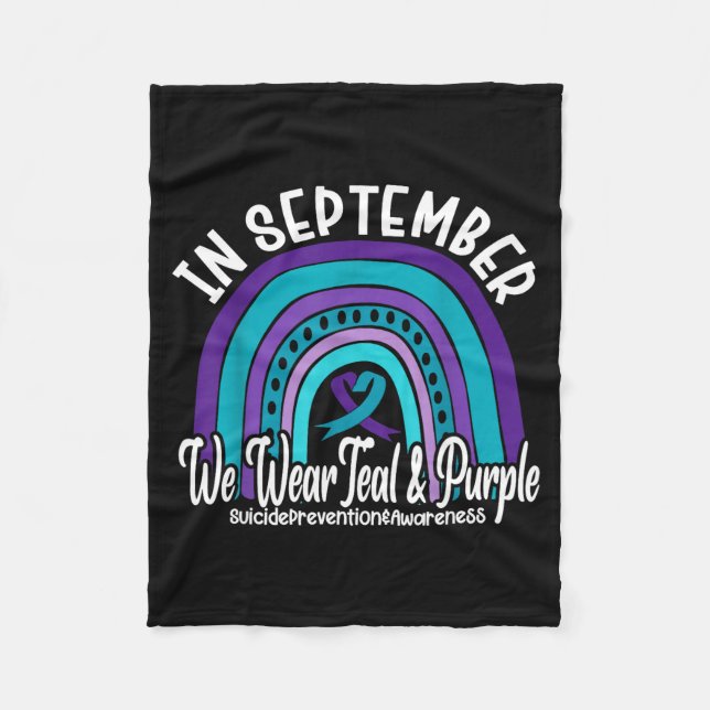 Manta Polar In September We Wear Teal And Purple Suicide Preve (Anverso)