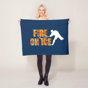 Manta Polar Incendio De Hockey Sobre Hielo