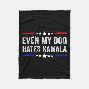 Manta Polar Incluso mi perro odia la bandera estadounidense de