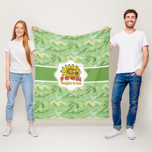 Manta Polar Increíble hijastro girasol y abejas (In situ)